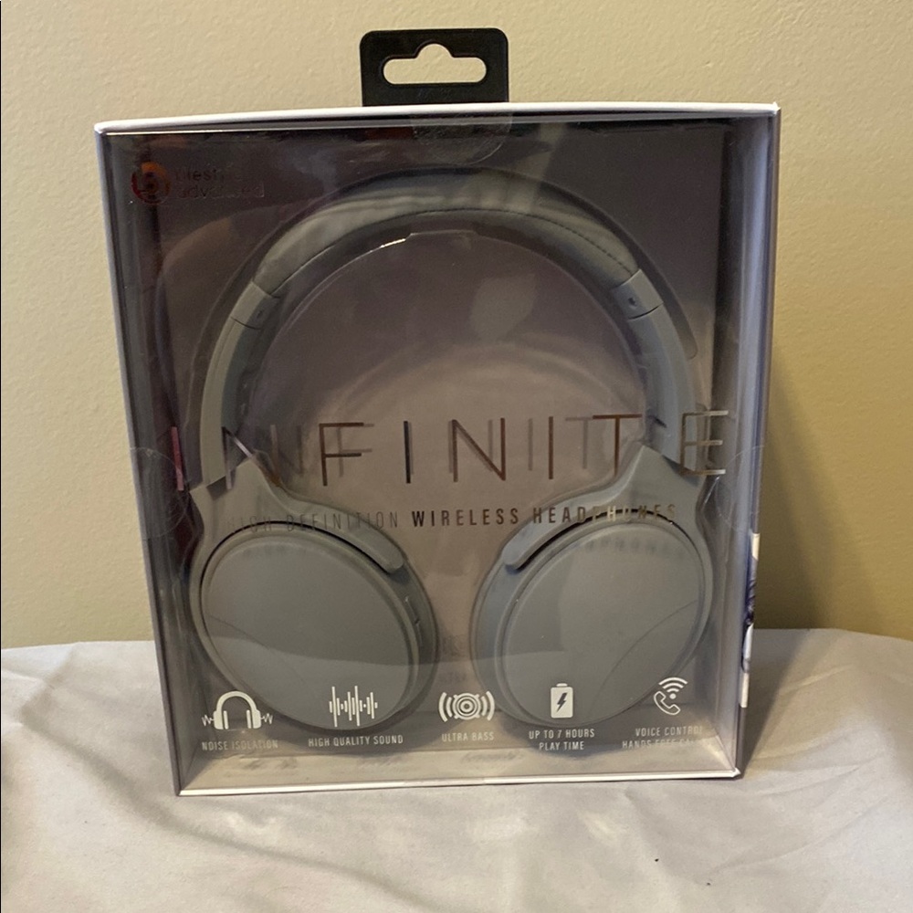 Silver Over-Ear Wireless Headphones